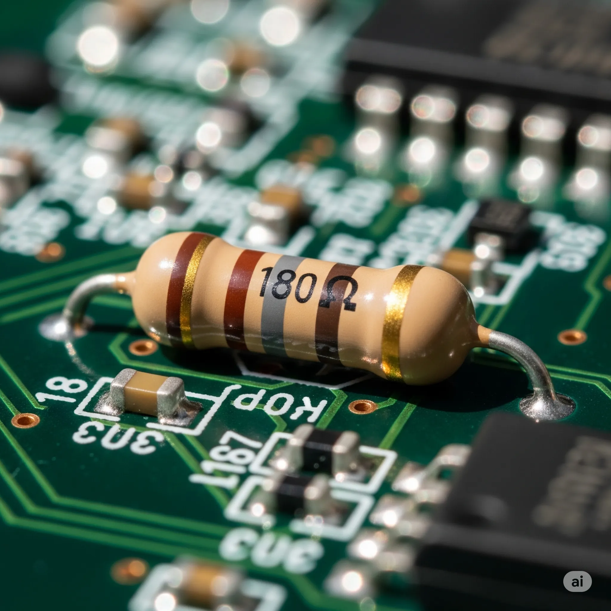 Cómo leer el código de colores de una resistencia de 180 Ohms de 4 bandas Cómo leer el código de colores de una resistencia de 180 Ohms de 4 bandas